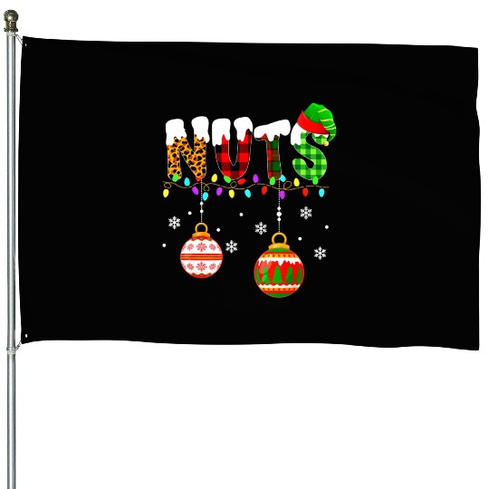 Funny Chest Nuts Couples Christmas Chestnuts Xmas House Flags