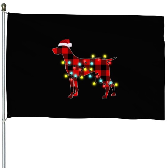 German Shorthaired Pointer Christmas Dog Lover House Flags