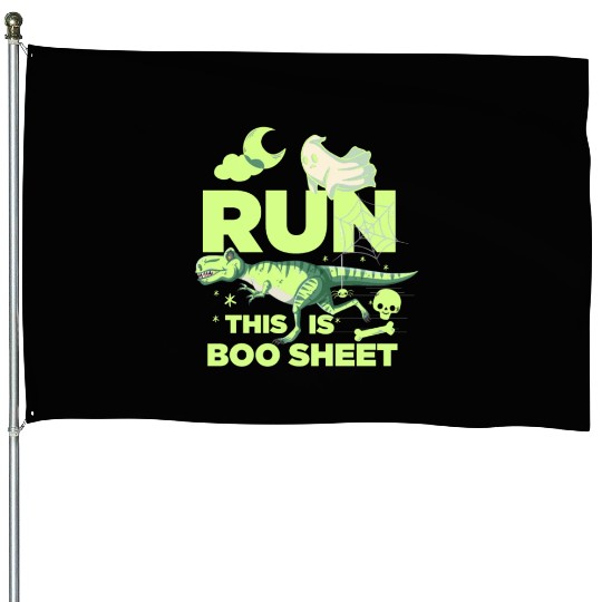 RUN THIS IS BOO SHEET RUNNING DINOSAUR REX GAME House Flags