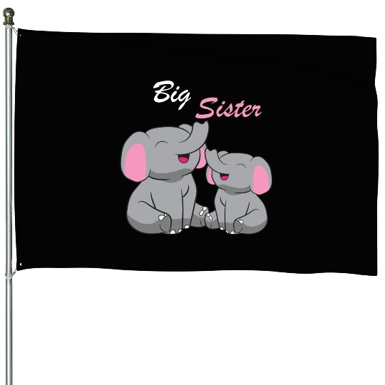 Elephants - Big Sister House Flags