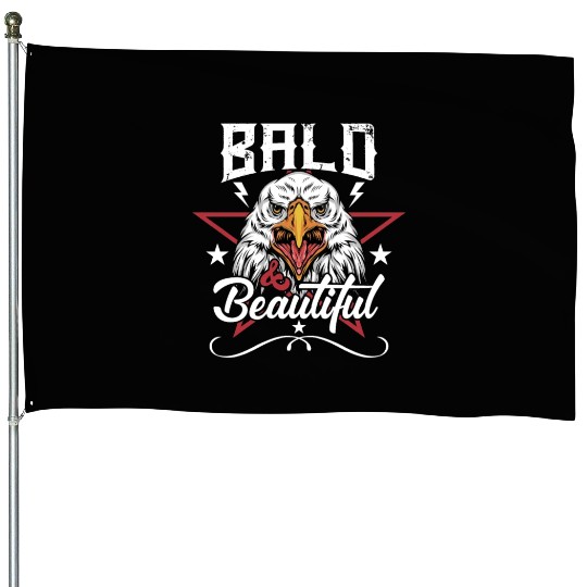 Bald and Beautiful House Flags