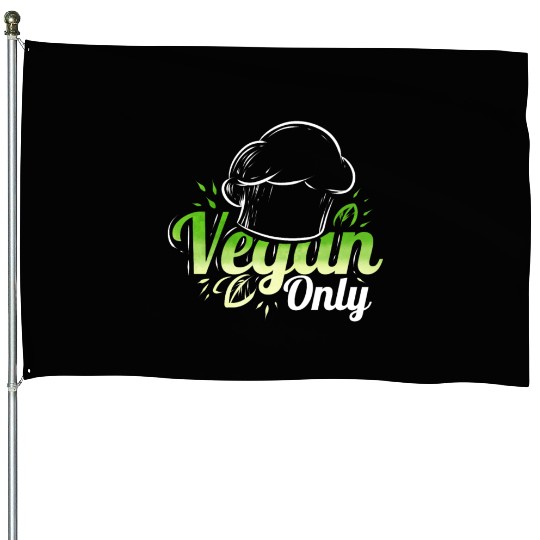 Chefs Hat Cooking Only Veggies For Vegetarian And House Flags