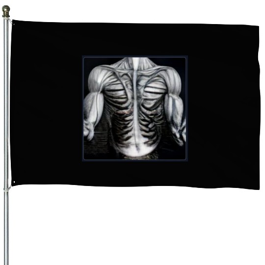 Craiyon AI Surreal Muscles Torso Robot Bones Weird House Flags