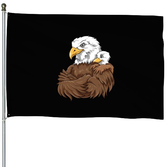 Strong Eagle with Eagle Kid for a Eagle lovers House Flags