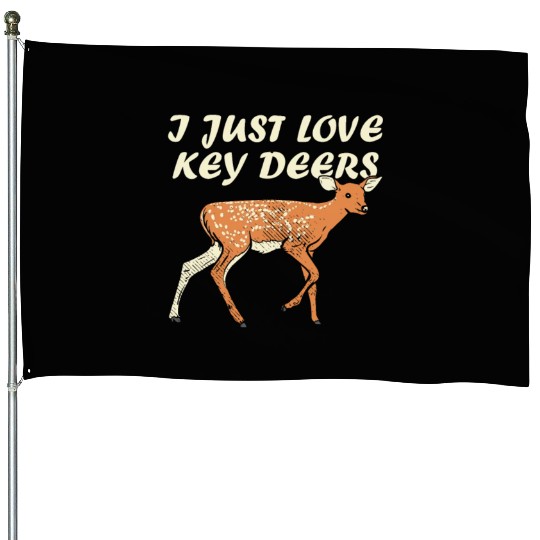 I Just Love Key Deers Fawn Deer Lover Florida Keys House Flags