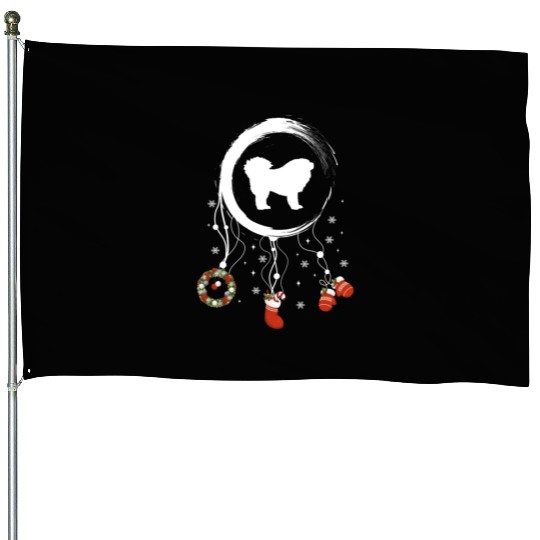 dog dreamcatcher Christmas Tibetan Mastiff House Flags