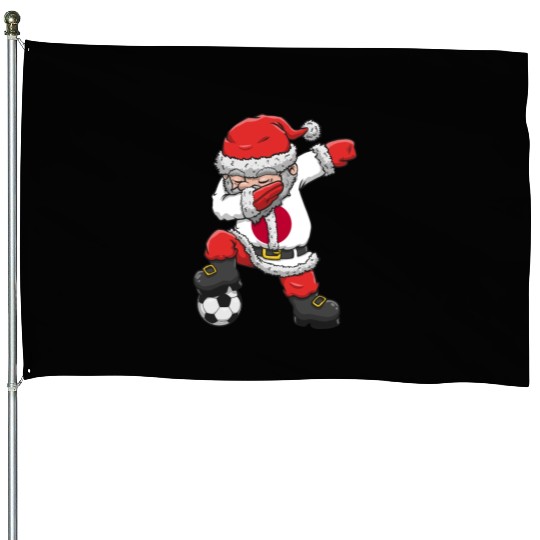 Soccer Boy Dabbing Santa Christmas Jersey Japan House Flags