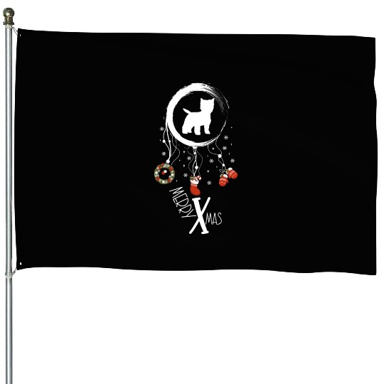 dog dreamcatcher Christmas West Highland Terrier House Flags