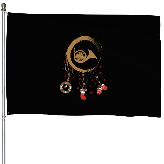 musical instrument dreamcatcher Christmas Horn House Flags