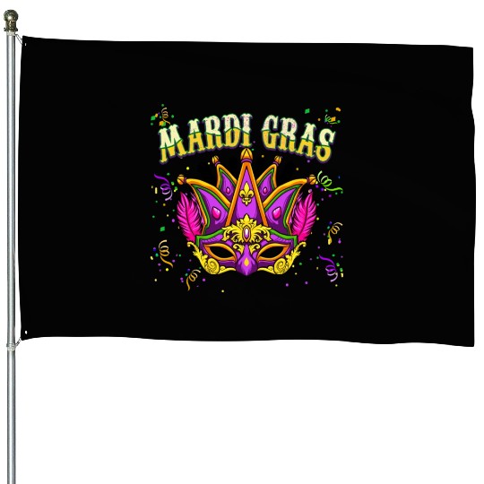 Cool Carnival Mardi Gras House Flags