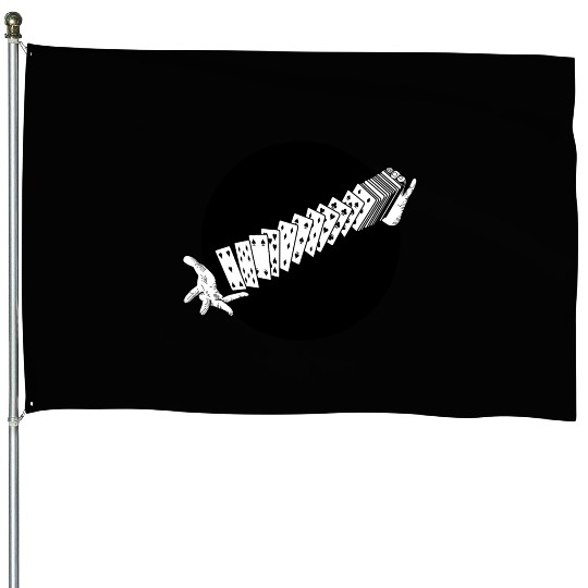 Card Springing For Player Poker House Flags