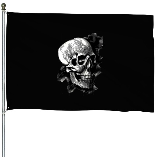 Fancy Pirate Skull House Flags