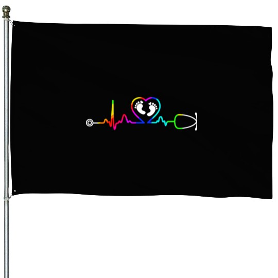 Nicu Nicu Nurse Nicu Nurse Heartbeat House Flags