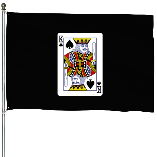 King Of Spades Playing Card House Flags