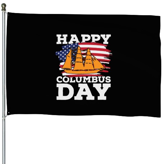 Columbus Day 1492 House Flags