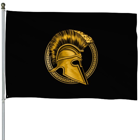 Gold Gladiator Sparta Greek Gym Workout House Flags