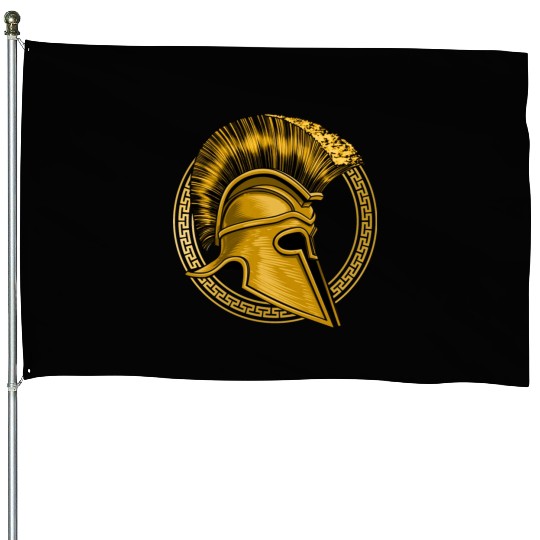 Gold Gladiator Sparta Greek Gym Workout House Flags