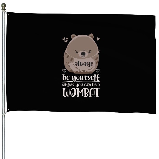 Combat Wombat For A Wombats Lover House Flags