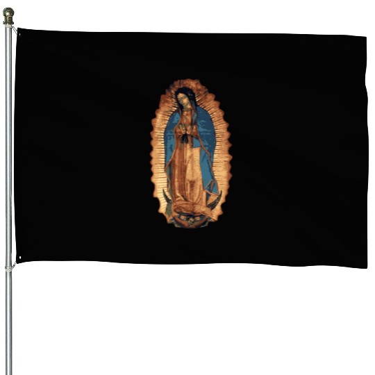 Our Lady Of Guadalupe Catholic Mary Image House Flags
