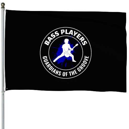 Bass Guitar Player Music Musician Bassist Funny House Flags
