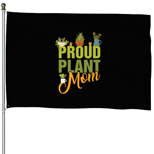 Plant Mom House Flags
