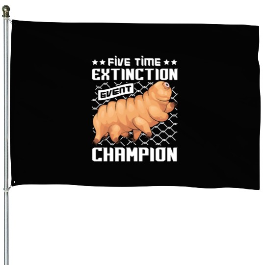 Moss Piglet Science Biology Tardigrade Lover House Flags