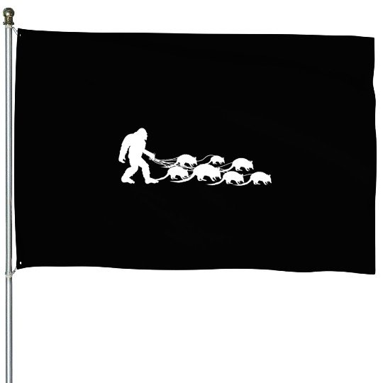 Bigfoot Armadillos House Flags