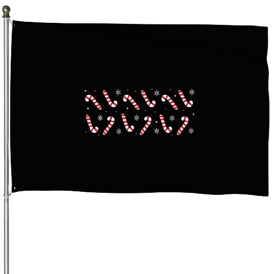 Christmas Candy Canes House Flags
