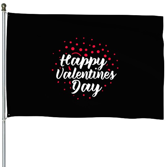 happy valentines day hearts cupids romancc House Flags
