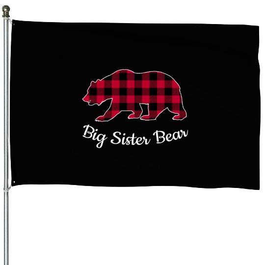 Big Sister Bear House Flags