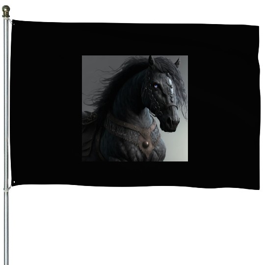 Chaos fantasy beast black horse House Flags