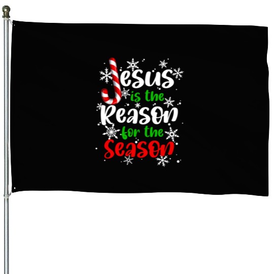 Jesus is The Reason for the Season Candy Christian House Flags