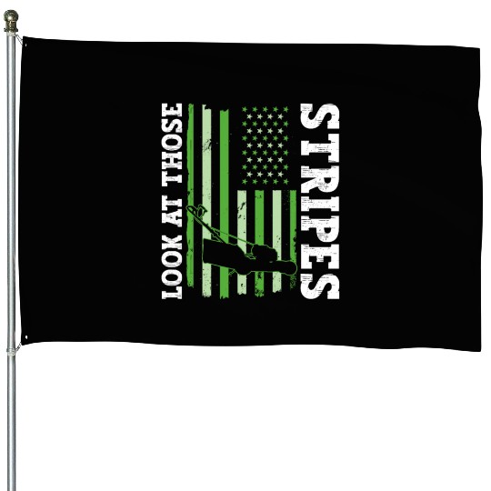 Look At Those Stripes - Lawn Mowing Funny Dad Lawn House Flags