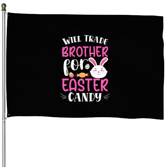 Will Trade Brother for Easter Candy Eggs Kids Boys House Flags