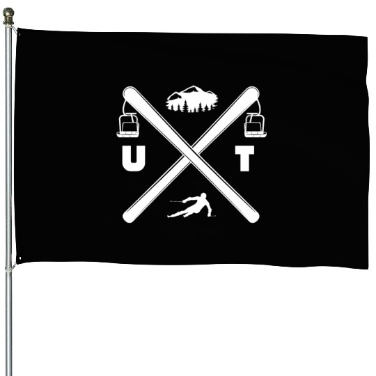 UT Utah Skiing House Flags
