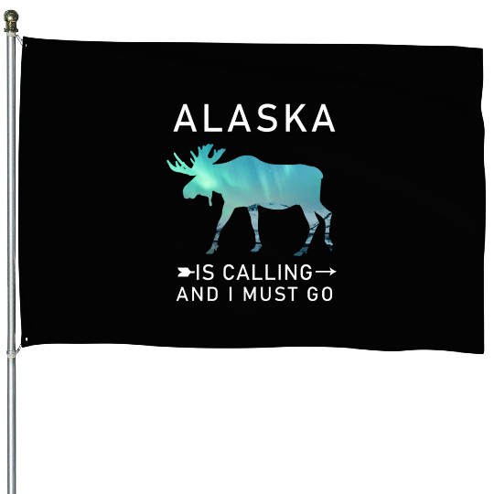 Alaska Gift USA Natur Bär Denali Grizzly Wald House Flags