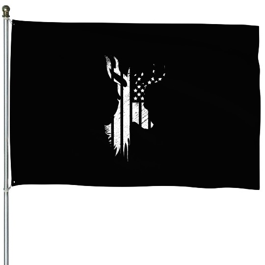 Camouflage Flag Deer Hunting America Flag House Flags