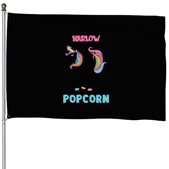 Harlow And Popcorn Merch Popcorn The Pony House Flags