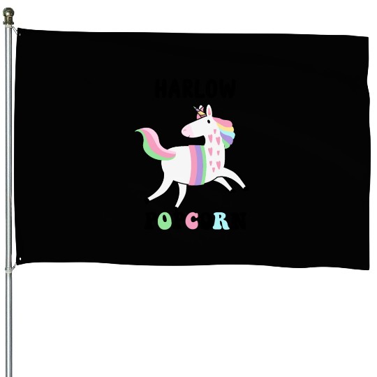 Harlow And Popcorn Merch Popcorn The Pony House Flags