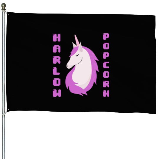 Harlow And Popcorn Merch Popcorn The Pony House Flags