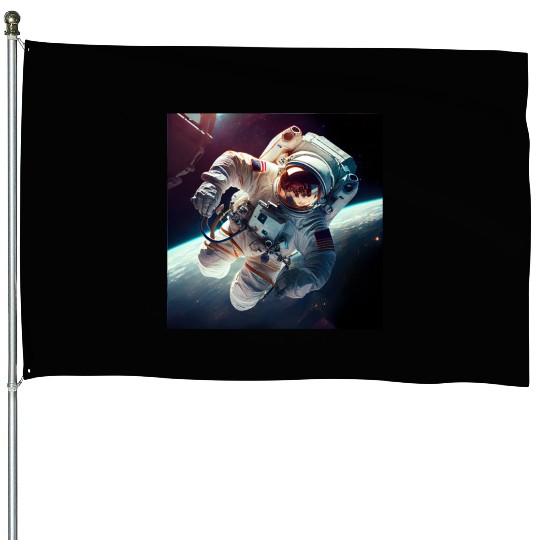 Astronaut Cosmonaut Sci-Fi character House Flags