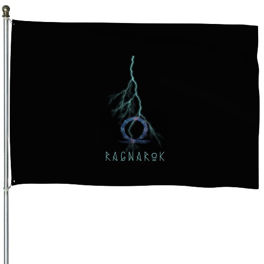 god of war ragnarock House Flags black for gamers