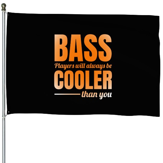 Bass Guitar Player Music Musician Bassist Funny House Flags