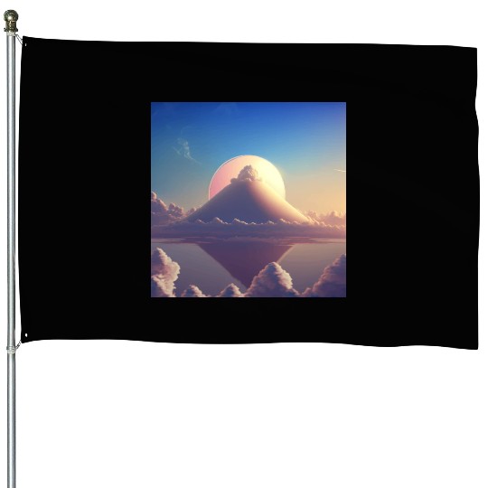 Mashup Cotton Candy Planet & The Lonely Mountain House Flags