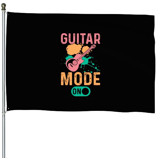 Guitarist - Guitar Mode On - Funny Guitar Player House Flags