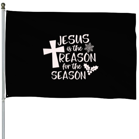 Jesus is The Reason for the Season Candy Christian House Flags