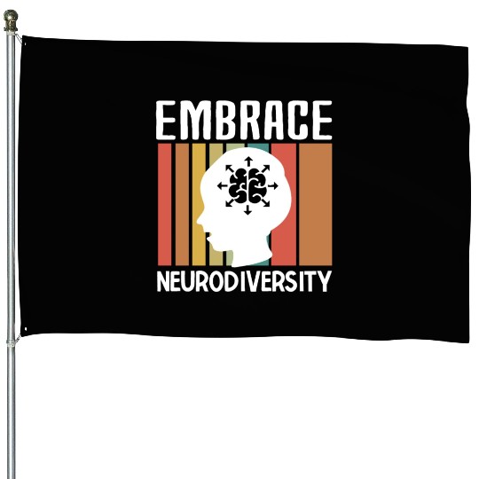 Neurodiversity House Flags Embrace ADHD Autism ASD