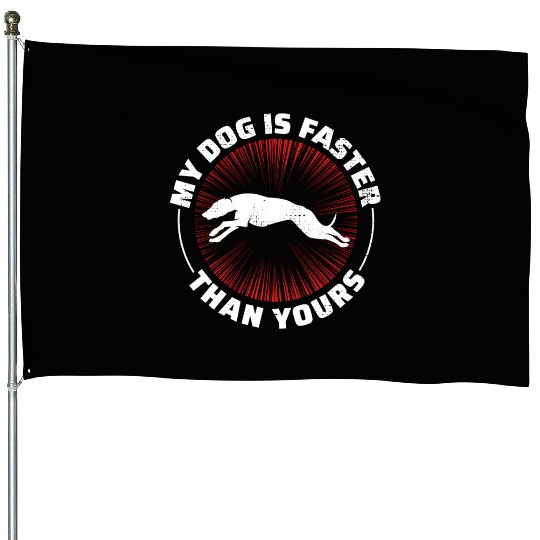 Greyhound Racing Dog Pet Race Animal Racer House Flags