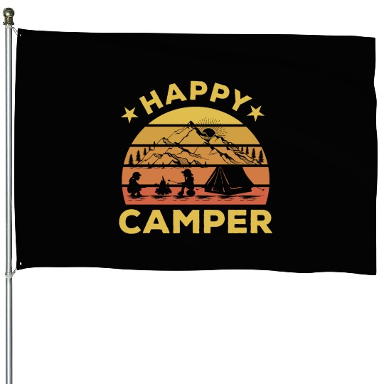 Happy Camper House Flags