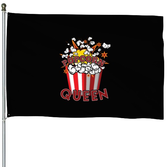 Movie Watching Cinema Popcorn Binge Watching House Flags